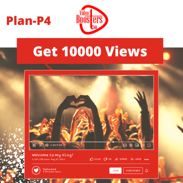 YouTube Video Promotion P4 For 10000 Views